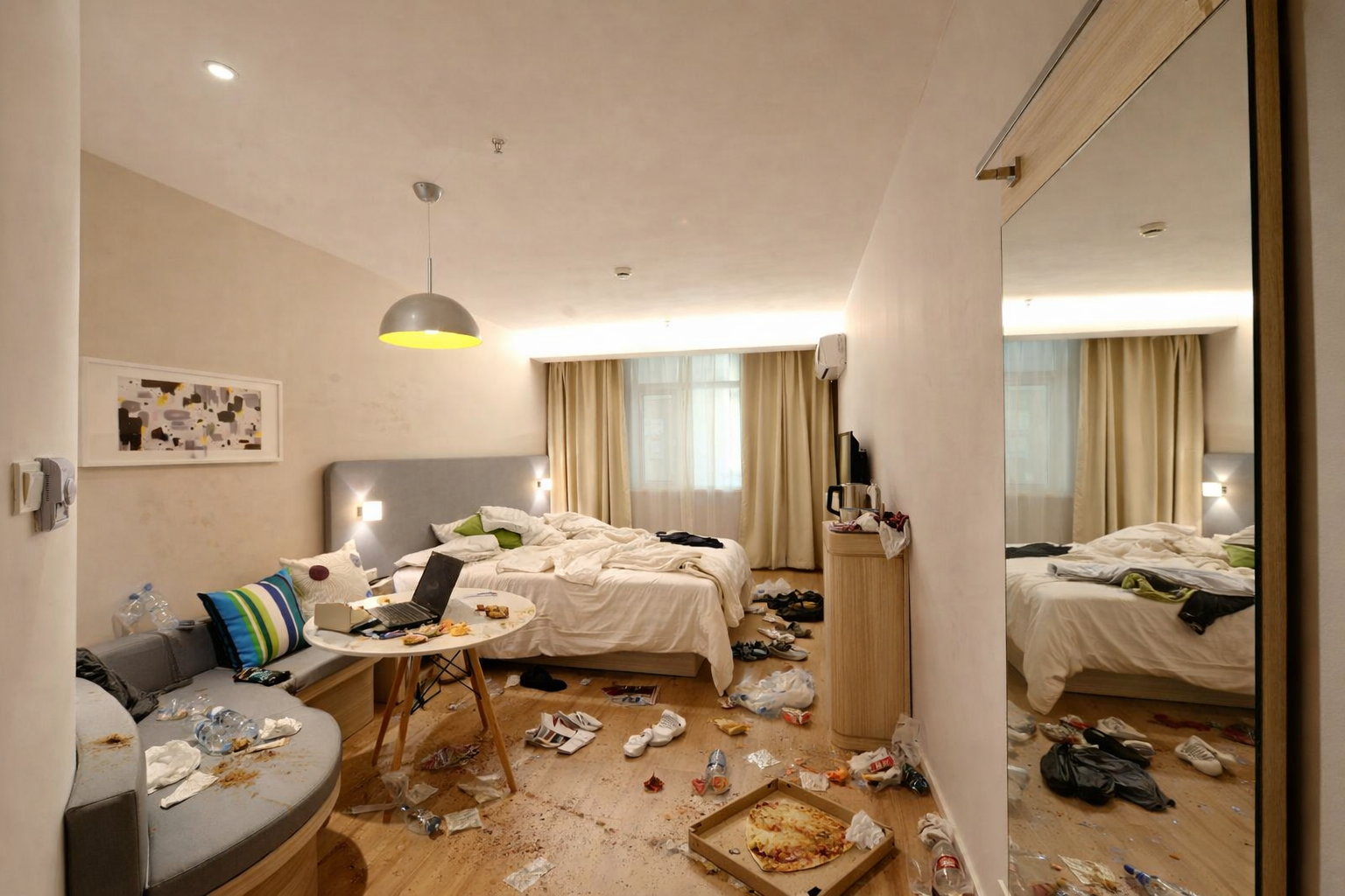 Before residential cleaning in Miami